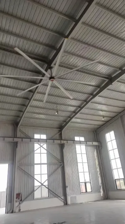 Commercial Warehouse Ventilation Energy Saving Quiet Hvls Fan DC Permanent Magnet Synchronous Motor Industrial Ceiling Fan