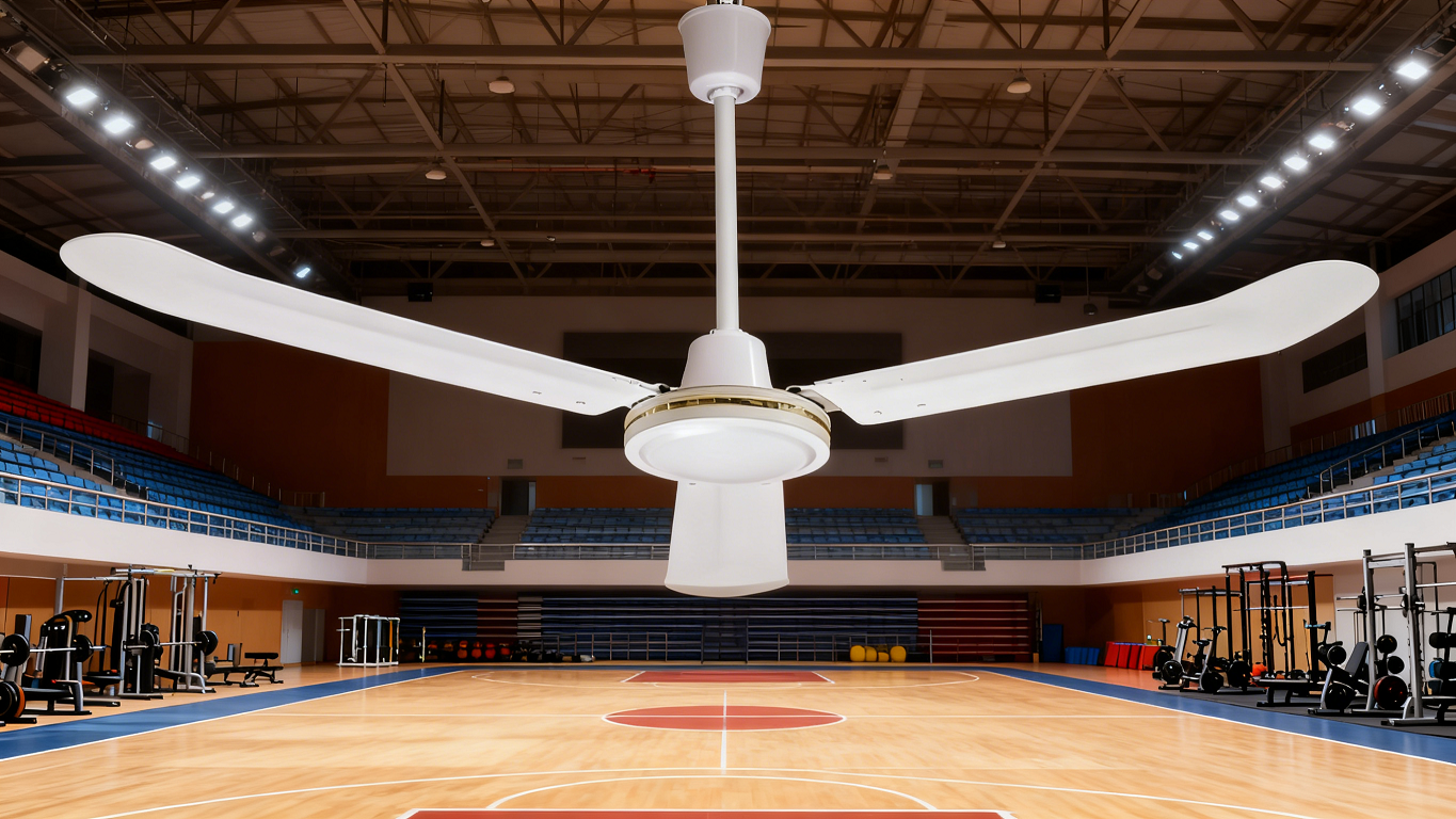 Industrial Commercial 56 Inch Ceiling Fan Metal Blade Outdoor Hotel Electric Wind Energy Efficient Quiet Durable BLDC Motor