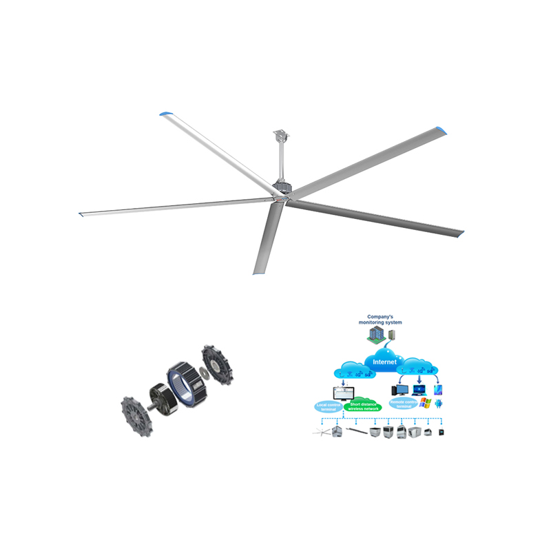 Heavy Duty Industrial Hvls Ceiling Fan Featuring Aerodynamic Blades for Maximum Cooling and Silent Operation