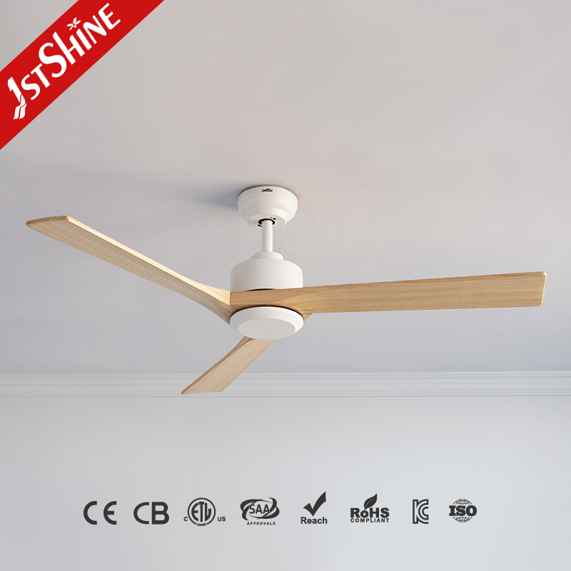 1stshine Ceiling Fan 52 Inches Wooden Blades Energy Saving Adjustable 6 Speeds Soft Wind Smart Ceiling Fan with Remote
