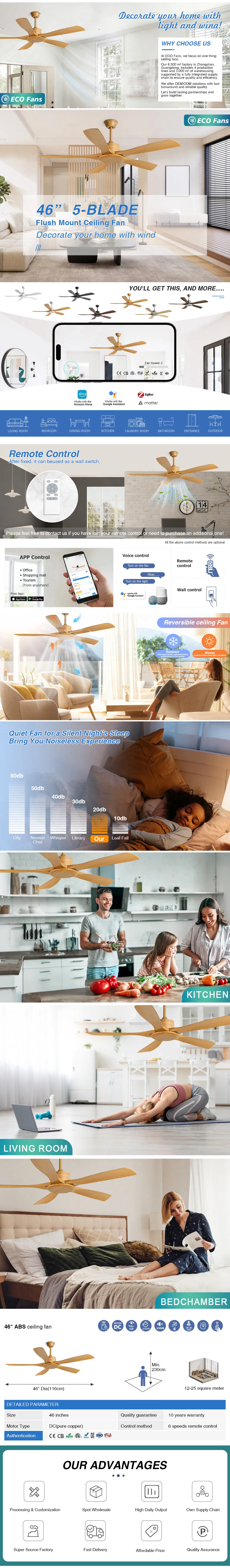 Ceiling Fan Specifications and Parameters Overview