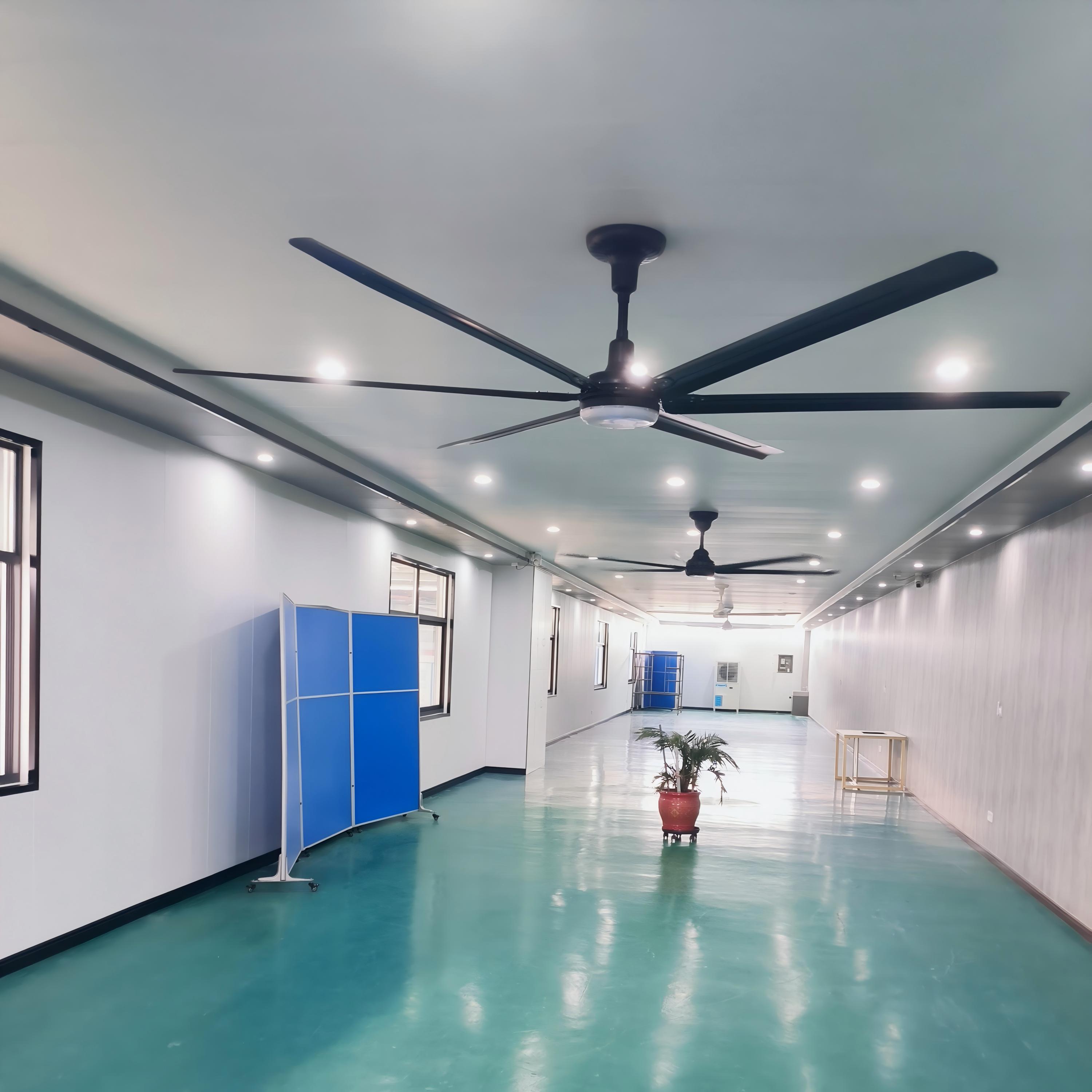 HVLS FANS 120inch HVLS Industrial Large Ceiling Fan with Light for Gym Shopping Mall Large Air Flow Cooling Fan