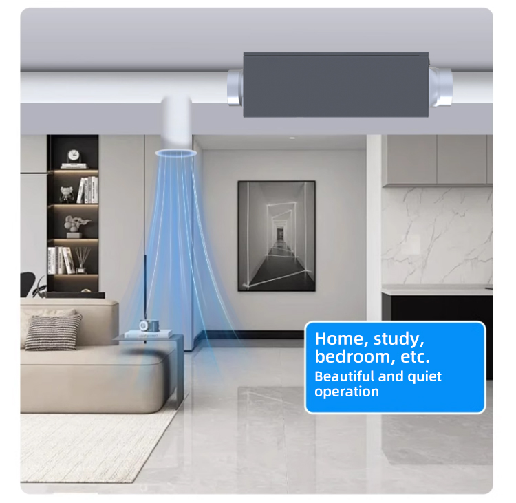 Remote Controlled Duct Fan Metal Blades Ceiling Mount Low Noise 22-31(dB(A)) Lightweight Durable 1 Year Warranty