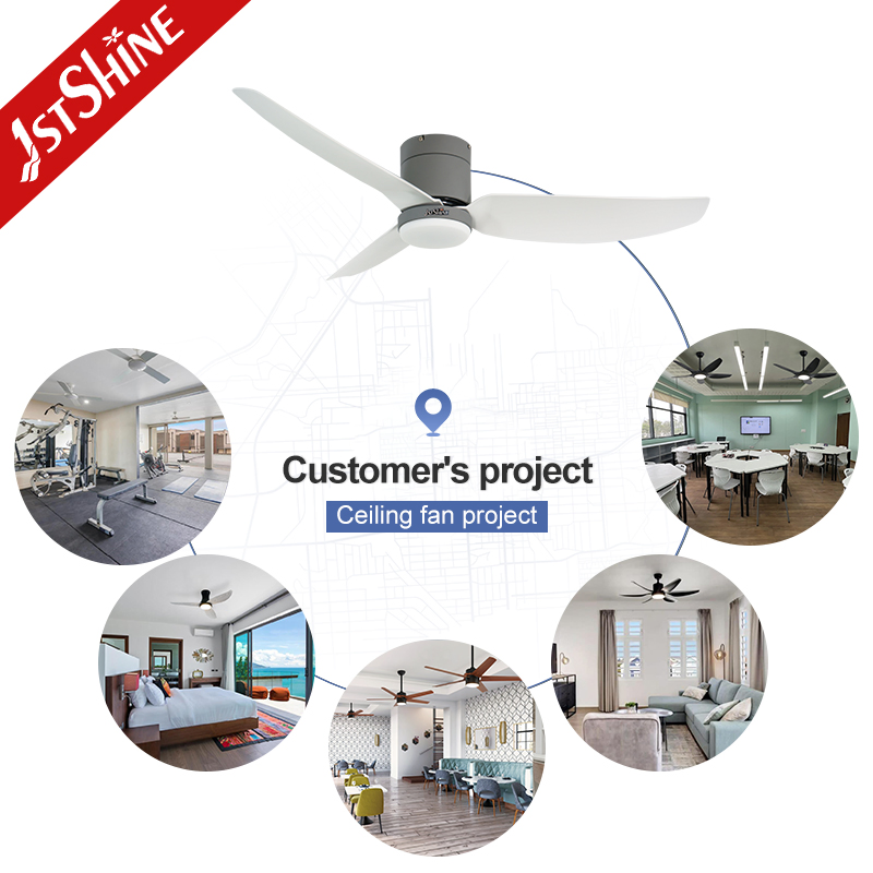 1stshine LED Ceiling Fan LED Design ABS Blades Ceiling Fans with 6 Speeds Remote