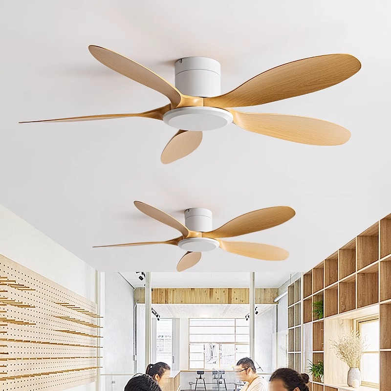 Wood BLDC Ceiling Fan NO Light Ventilador DE Techo Wooden Modern Ceiling Fan Without Light and Remote Control for Living Room