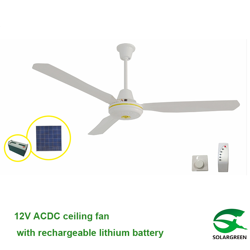 Energy-Efficient Solar Ceiling Fan with Built-in Charging Indicator