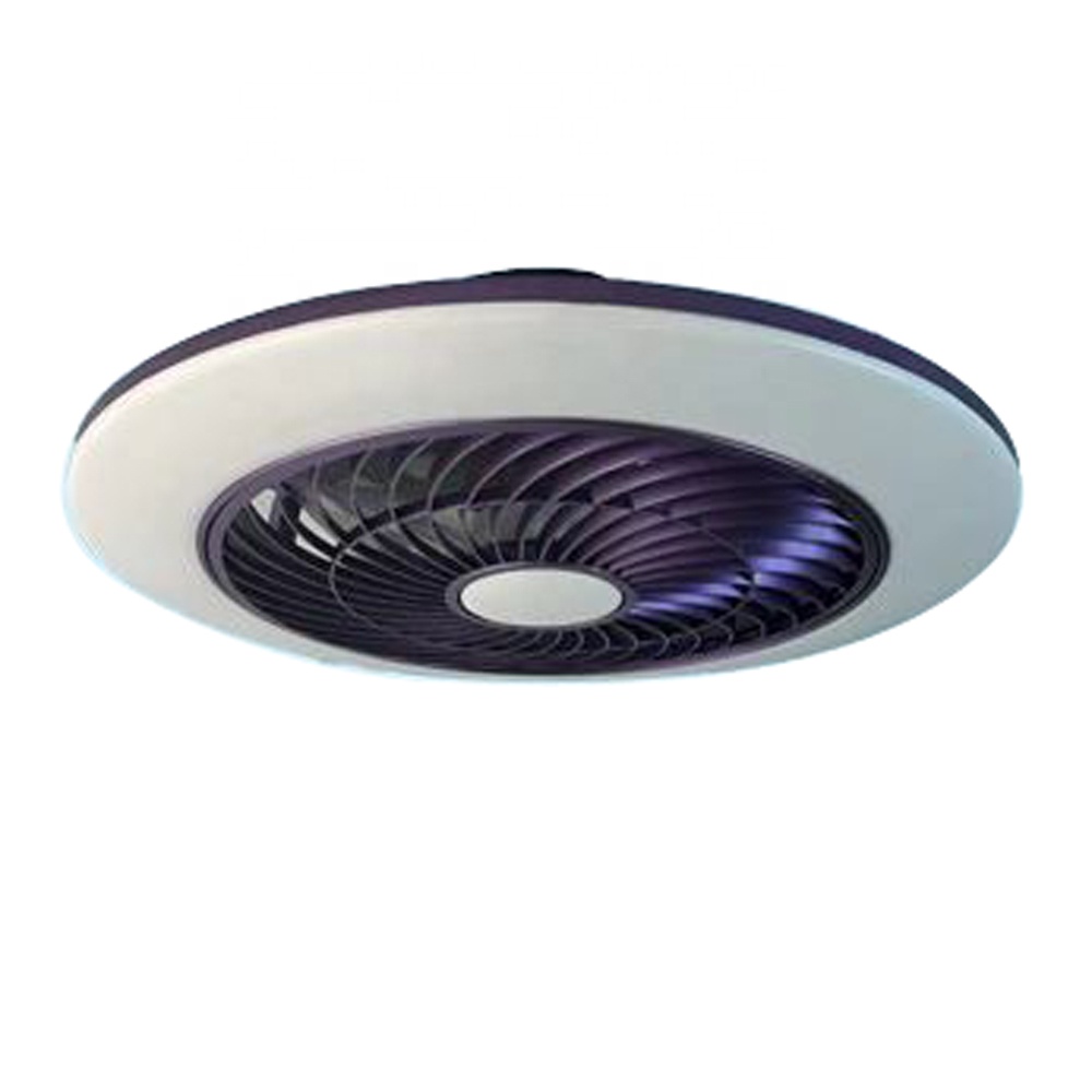 Golden 480mm Diameter Indoor LED Ceiling Fan Light Modern Design 6 Speeds Fan with Lamps for Living Room Dinning Room Bathroom