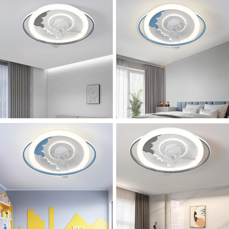 New Product Home Decorative 19 Inch 3 Blades Household Remote Control Low Noise Invisible Ceiling Fan with Light