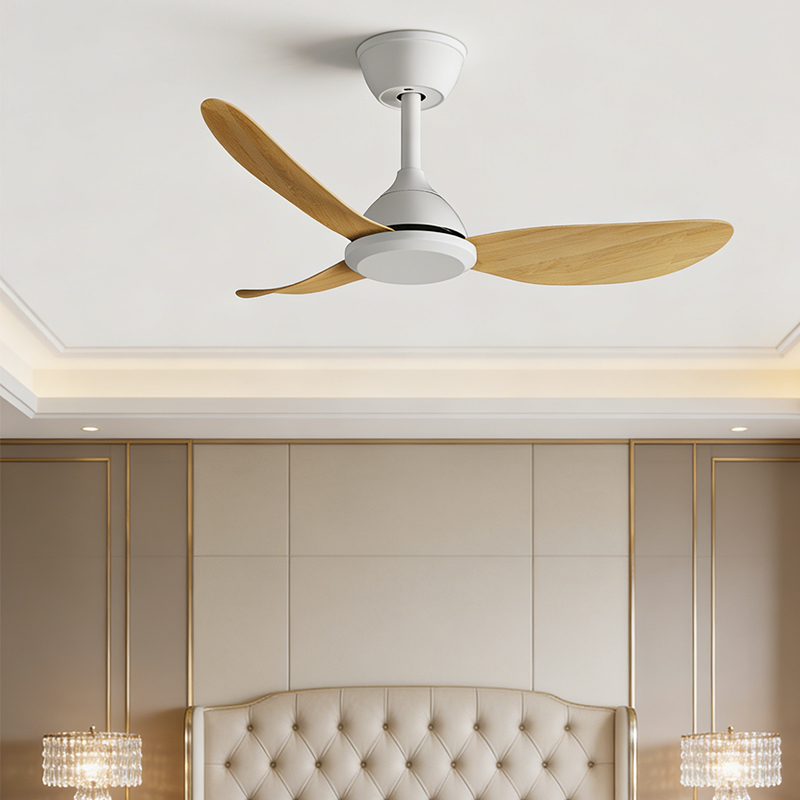 Plastic Motor 6 Speed LED Ceiling Fan with 3 Blades Energy Saving Quiet Operation for Home