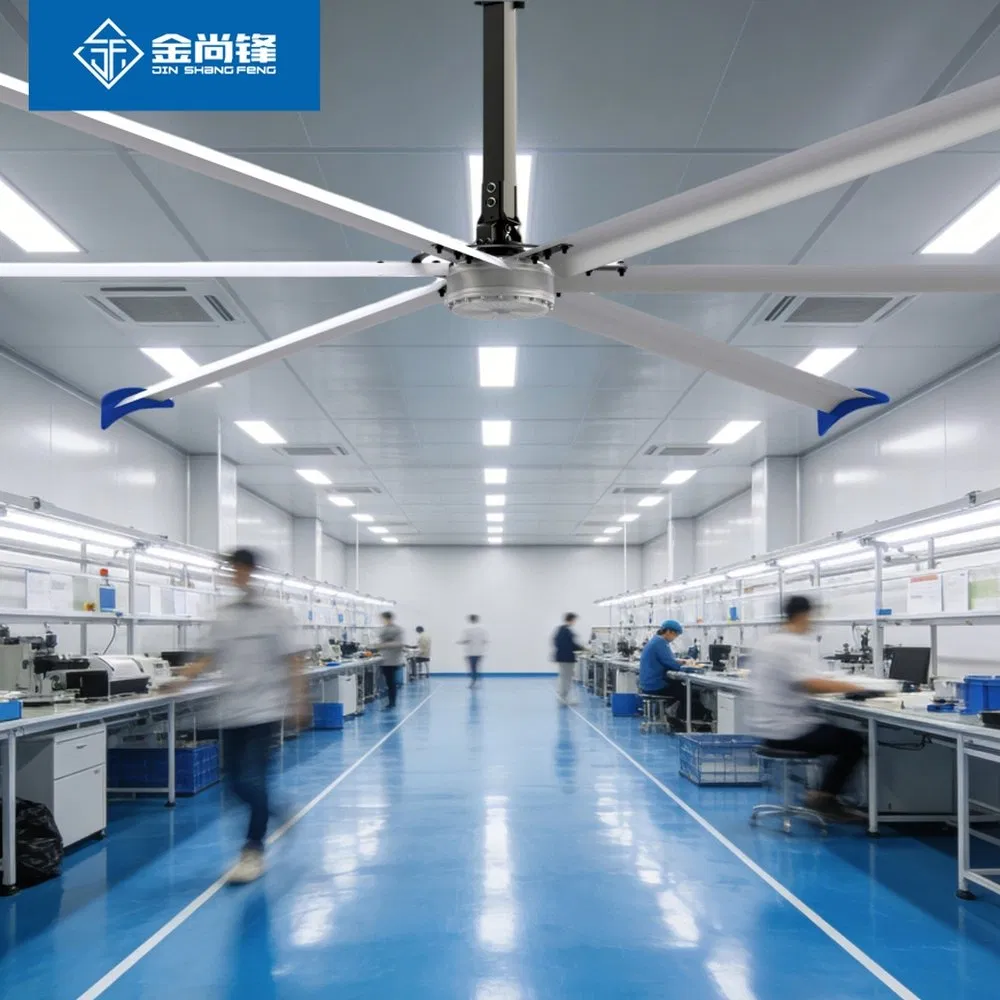 Natural Airflow 3-7.3m Permanent Magnet Industrial Hvls Direct Drive Ceiling Fan