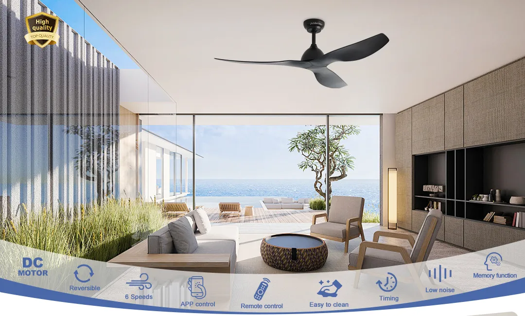 Ceiling Fan with DC Motor High Speed Smart Modern White 52 Inches Ceiling Fan