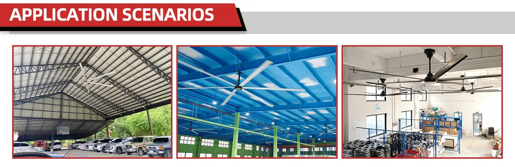 Long Life Powerful LED Cooling Industrial Ceiling Fan for Factory