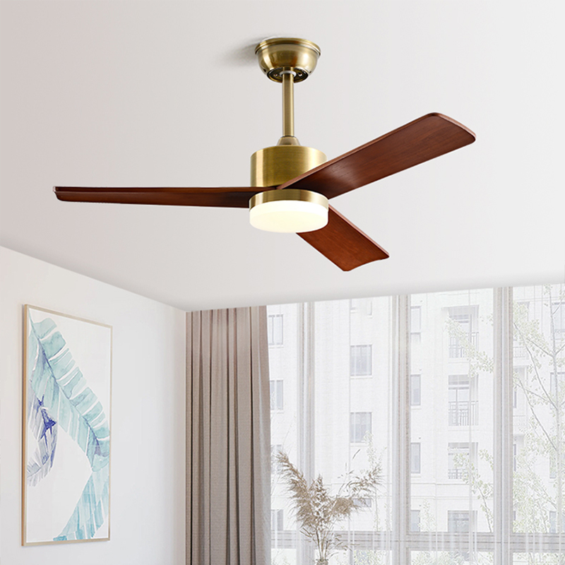 Factory Direct Ceiling Fans with Lights and Remote Dimmable 3CCT Reversible DC Motor Wood Blades for Bedroom Living Room
