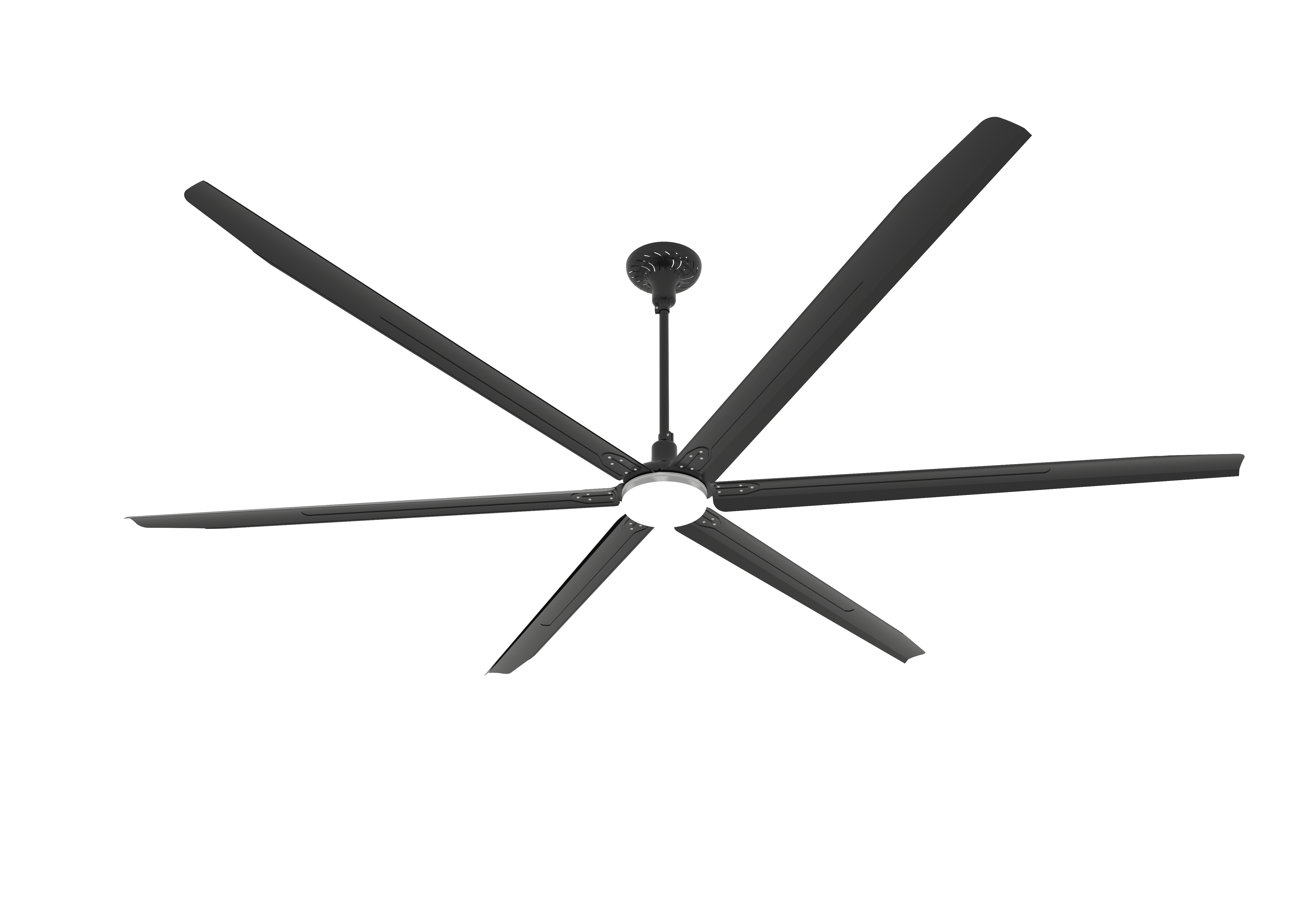 New Style 2.1m AC Motor LED Light Ceiling Fan 85 Inch Remote Control HVLS Fan for Hotels and Gym Electric Metal Household Fan