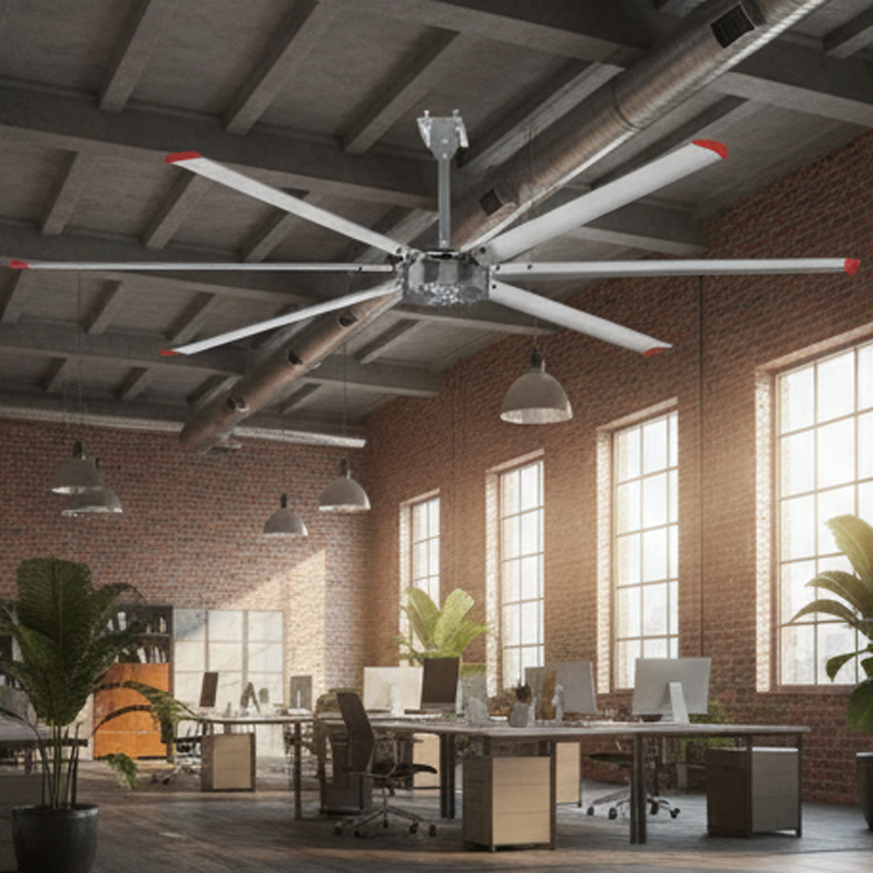 Industrial Low Profile Ceiling Fan for Large Warehouses