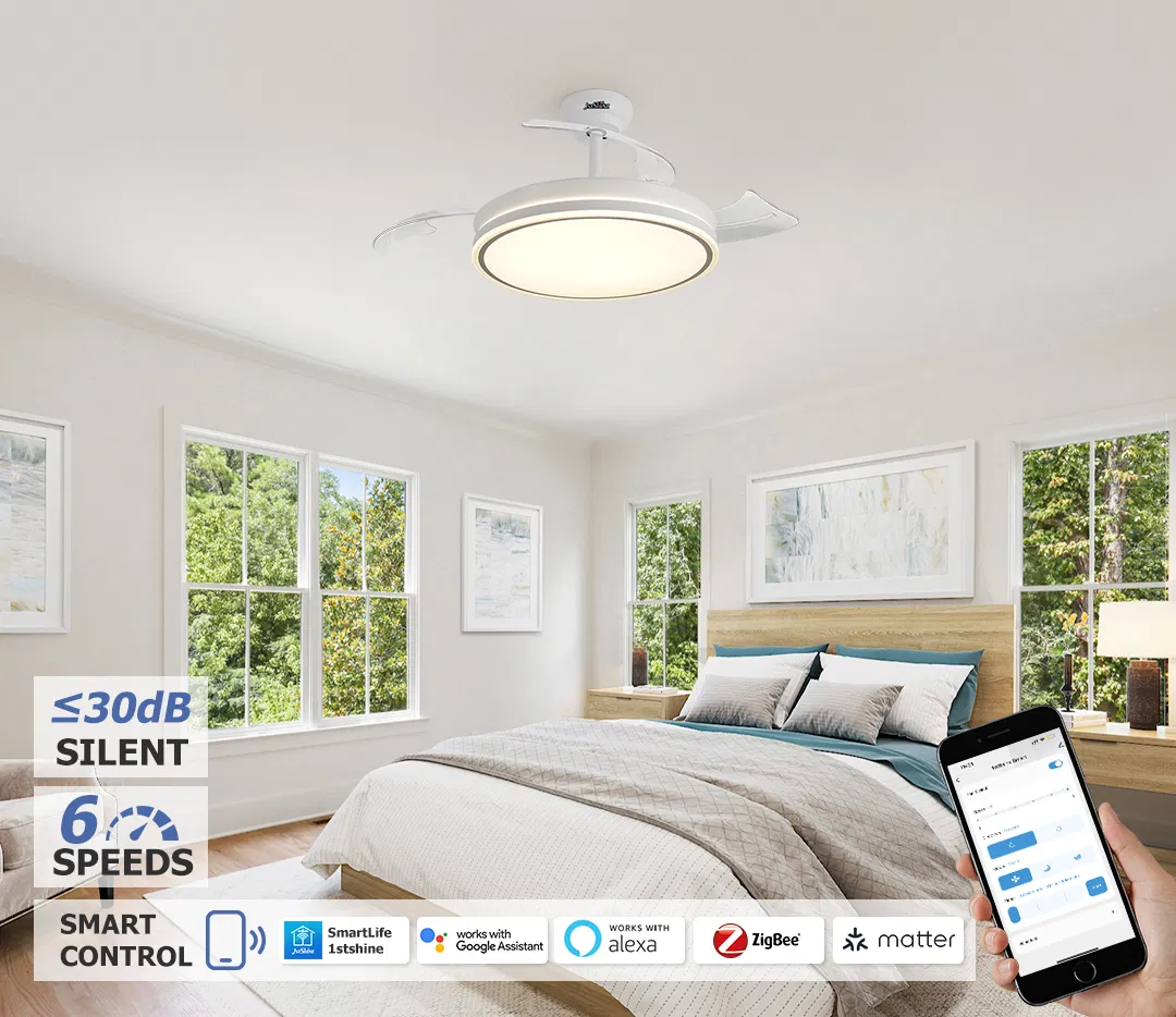 LED Ceiling Fan 3-Color LED Lighting