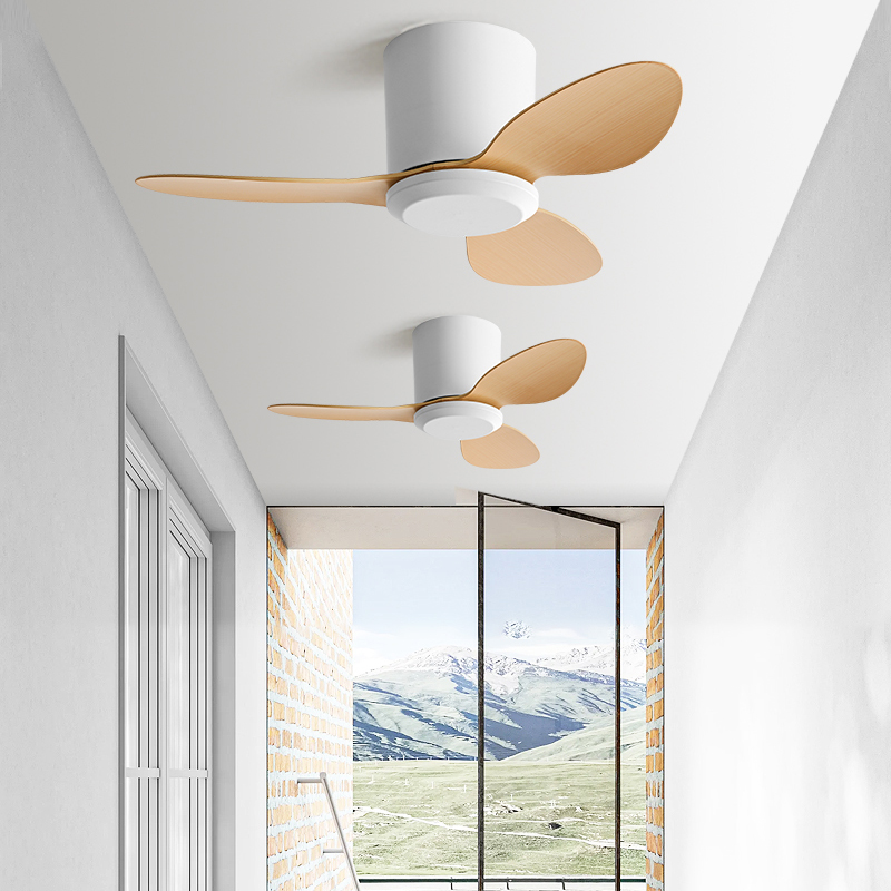 Premium 25" Electric Hotel Use 3-Blade ABS Ceiling Fan Remote Control Modern Design Ultra-Silent BLDC Motor