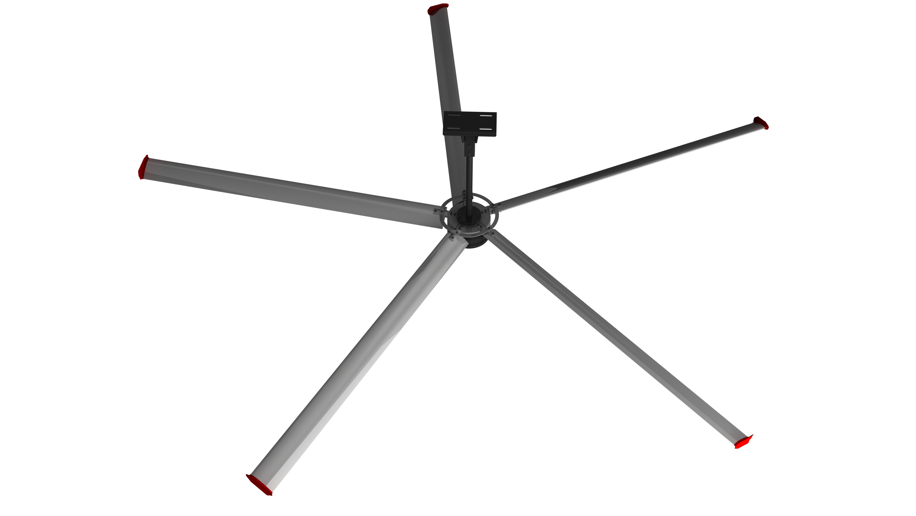 Low speed high volume HVLS industrial ceiling fan for efficient airflow and worker comfort