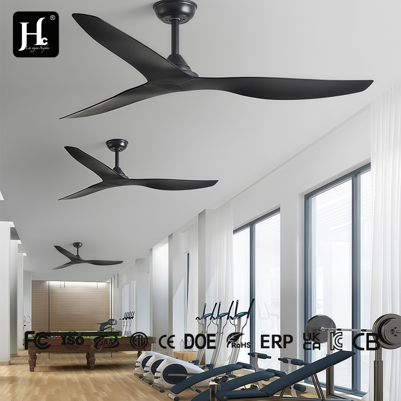 Factory-direct ceiling fan with light and remote dimming 3CCT reversible BLDC motor, ABS blades, for bedrooms and living rooms