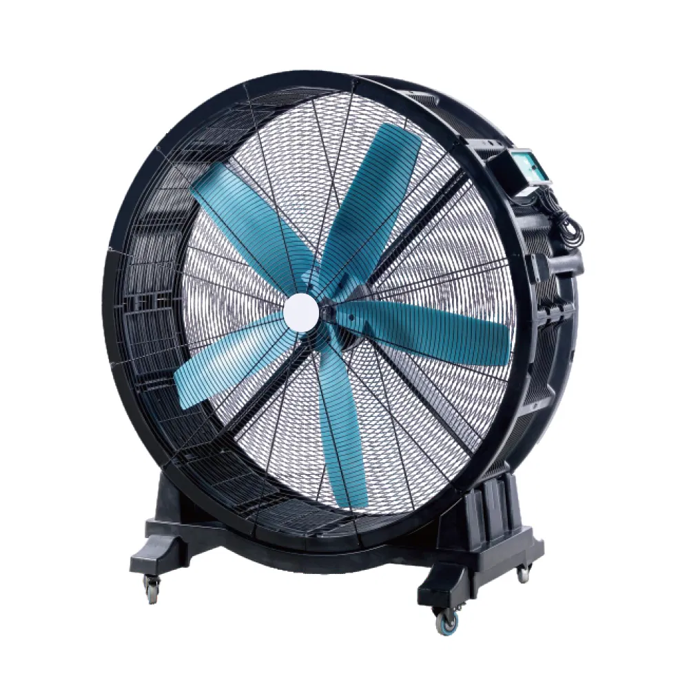 Industrial Drum Fan Ventilation Ceiling Fans Alternative Mobile Floor Fan on Wheels for Large Areas