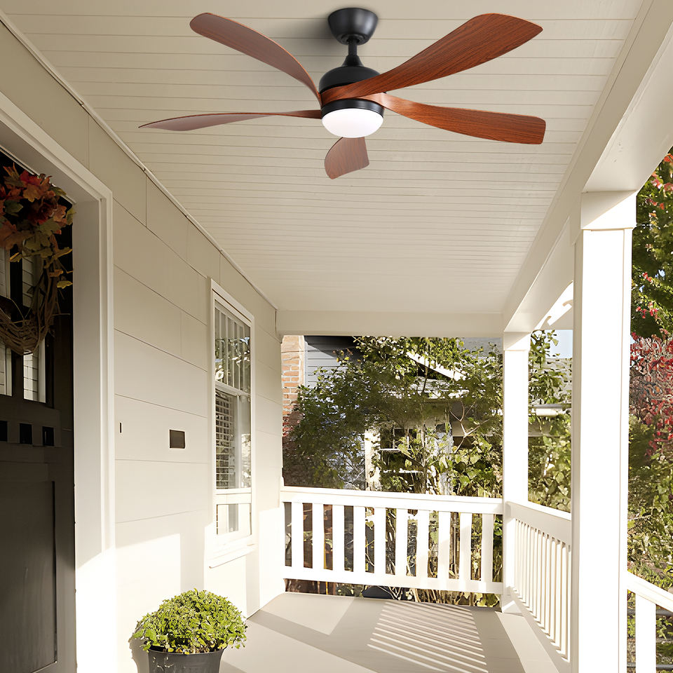 52-Inch Modern Ceiling Fan with LED Lights Smart Tuya Reversible DC Motor CE ETL Certified Remote Control Switch for Living Room