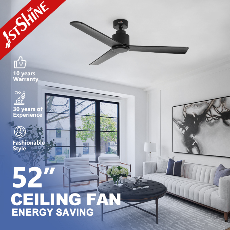 1stshine Ceiling Fan 52 Inches Modern Deluxe Elegent 30W 110V or 220V DC Motor 3 Light Wood Blades Hotel Wooden Ceiling Fan