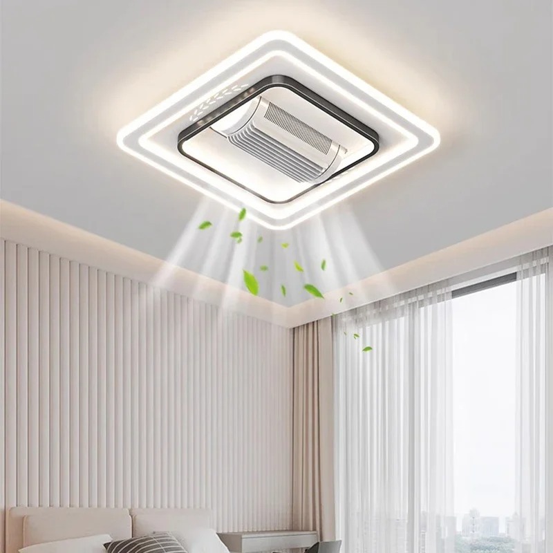 OEM ODM Modern LED Home Ceiling Light Invisible Bladeless Ceiling Fan With Remote Control Smart Dimmable Fan Lamp