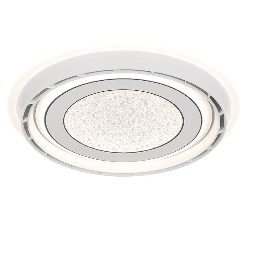 20 Inch Fan Light Flush Mount Remote Control DC Smart Modern Bladeless Ceiling Fan with LED Light
