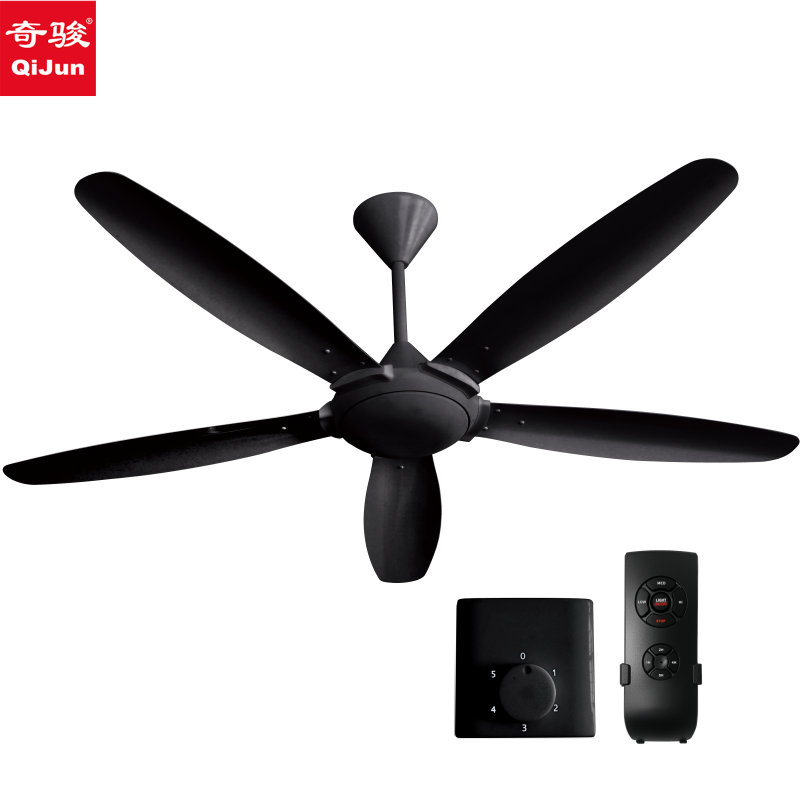 Modern Industrial Ceiling Fan CB Approved Copper Motor 5 Metal Blades with Remote Control or Regulator Control Fans