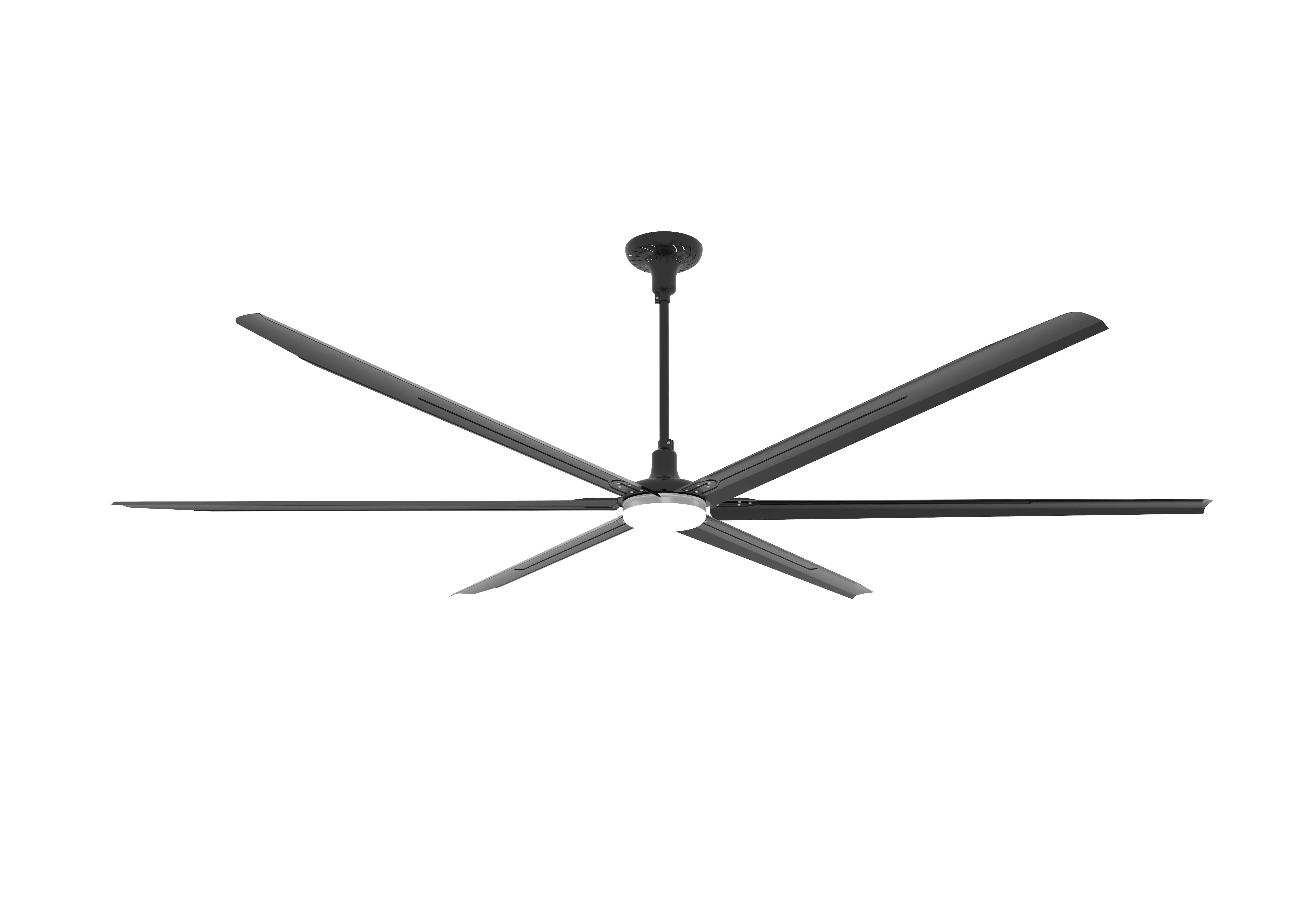 New Style 2.1m AC Motor LED Light Ceiling Fan 85 Inch Remote Control HVLS Fan for Hotels and Gym Electric Metal Household Fan