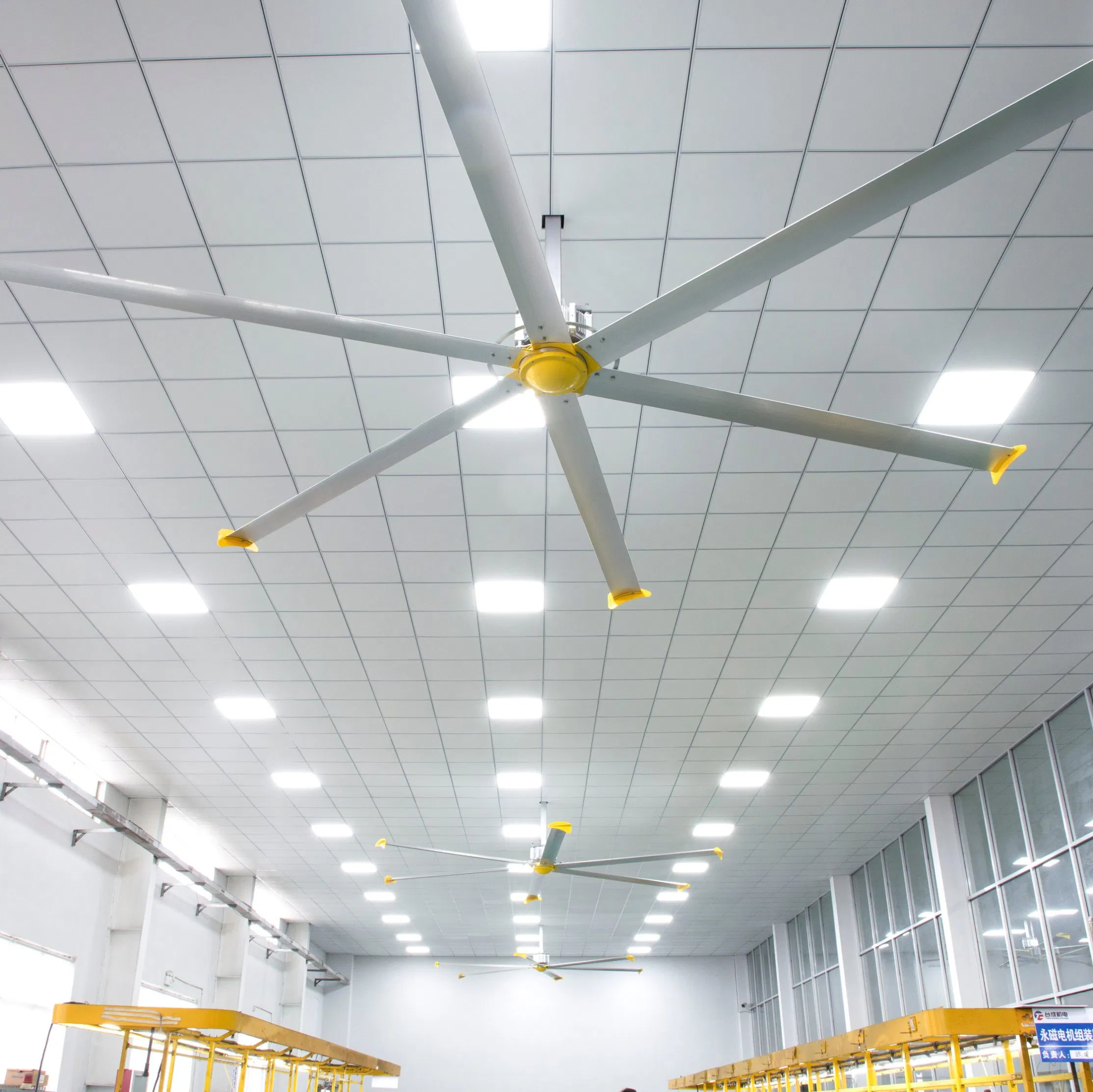 24FT Energy-Efficient 220V Industrial Ceiling Fan with Remote Control