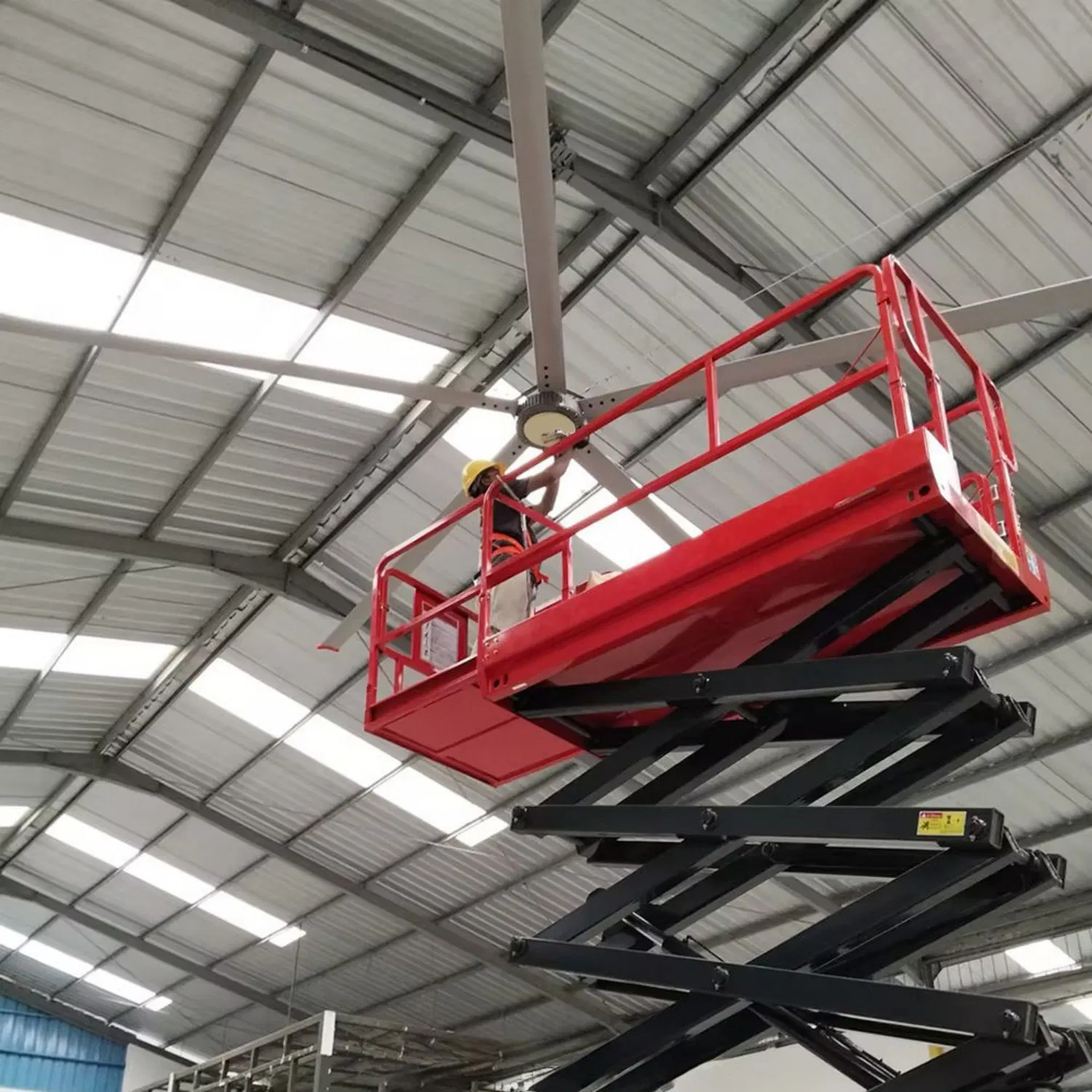 Industrial 5-Blade 5.5m 18FT 5500mm 18feet Metal Explosion-Proof Fan 1000W Energy Saving Commercial Use Ceiling-Mounted Mechanical Control
