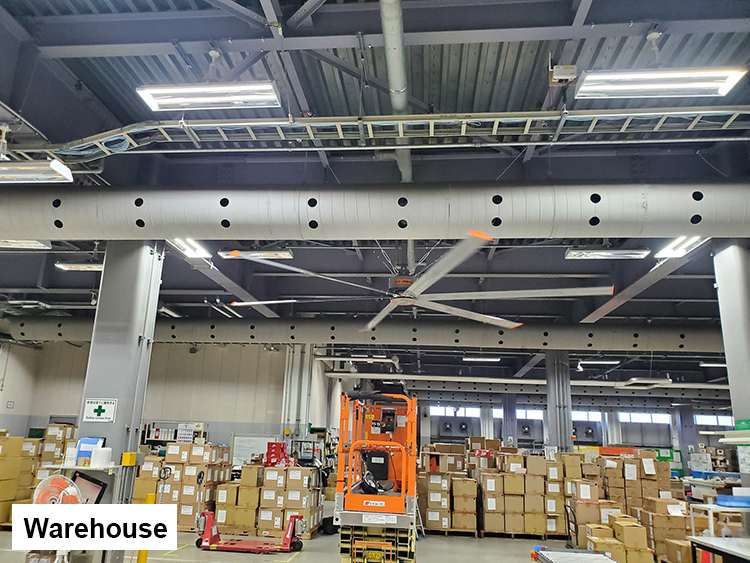 RTFANS 7.3m Industrial HVLS Ceiling Fan with Motor 15,500 M/h Airflow 220V/380V