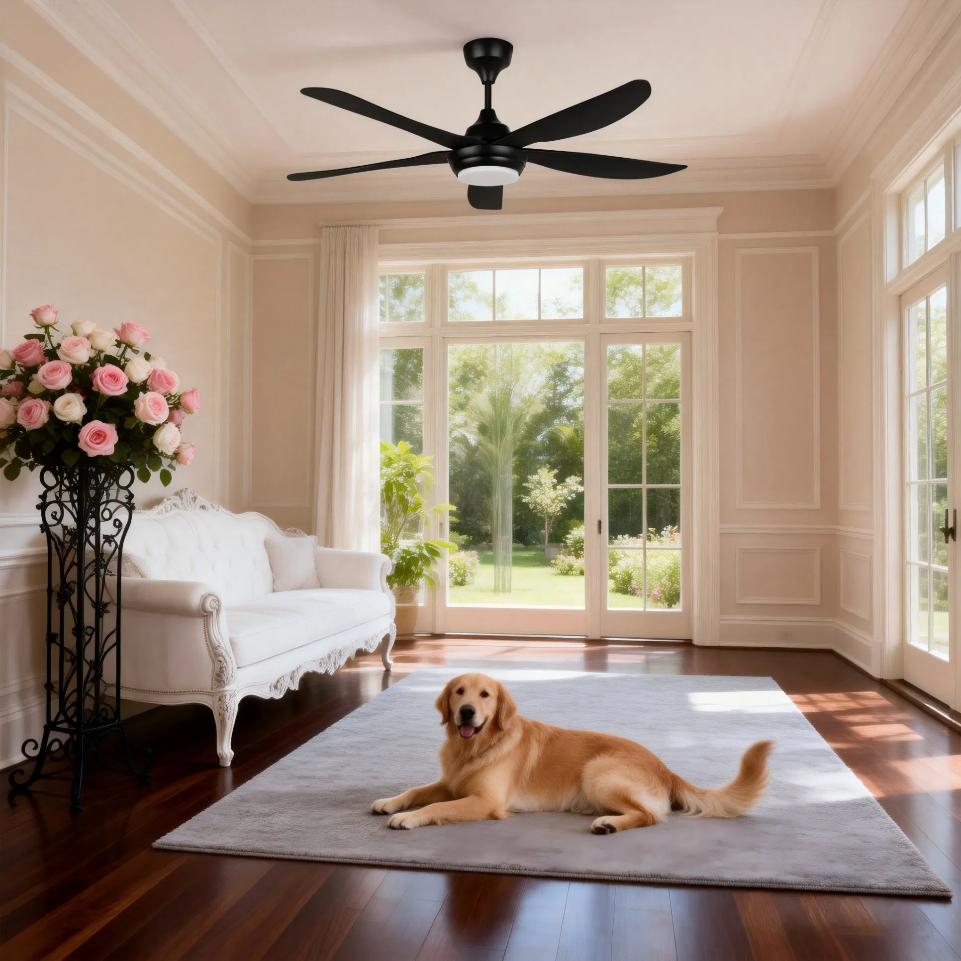 High/Brightness Household/Commercial Decorative/Fashion/Design 56inch Remote Control Energy/Efficient/LED Powerful/DC/AC Ceiling Cooling Fan Light