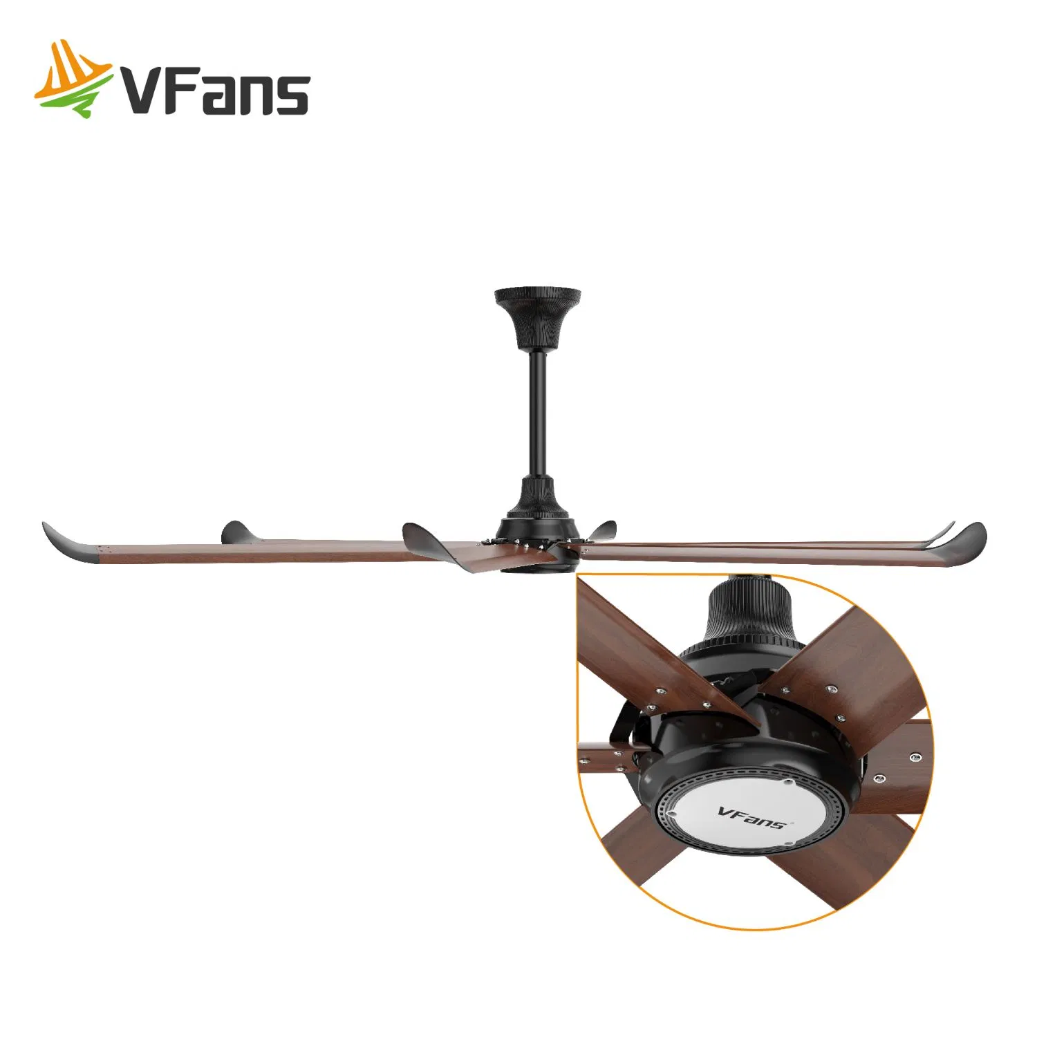 Vfans Energy Efficiency Industrial Ceiling Pmsm Hslv Fan for Factory
