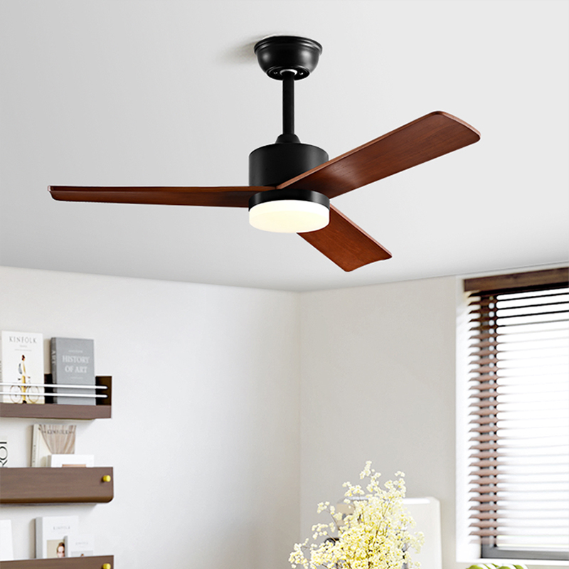 Factory Direct Ceiling Fans with Lights and Remote Dimmable 3CCT Reversible DC Motor Wood Blades for Bedroom Living Room