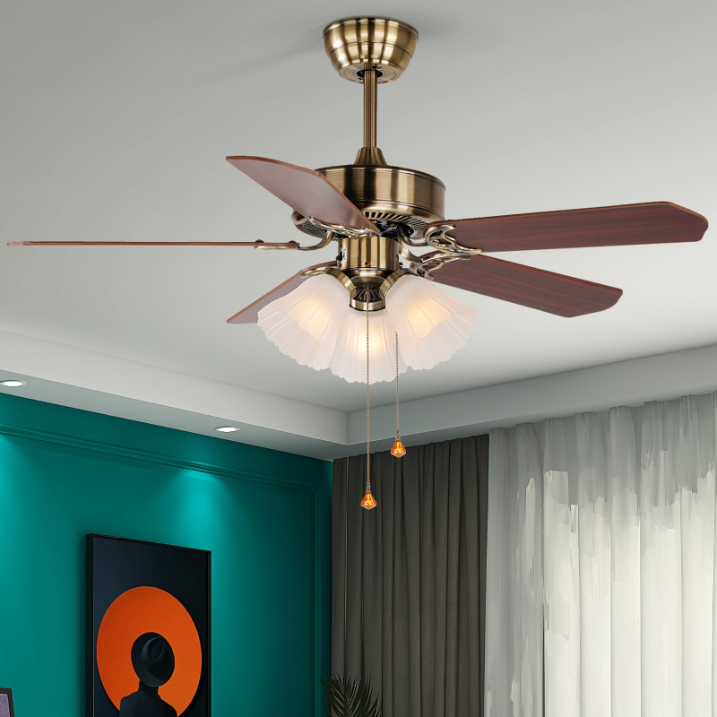Customized Design 42 Inch Living Room Restaurant 5 Wood Blades Decorative Ceiling Fan