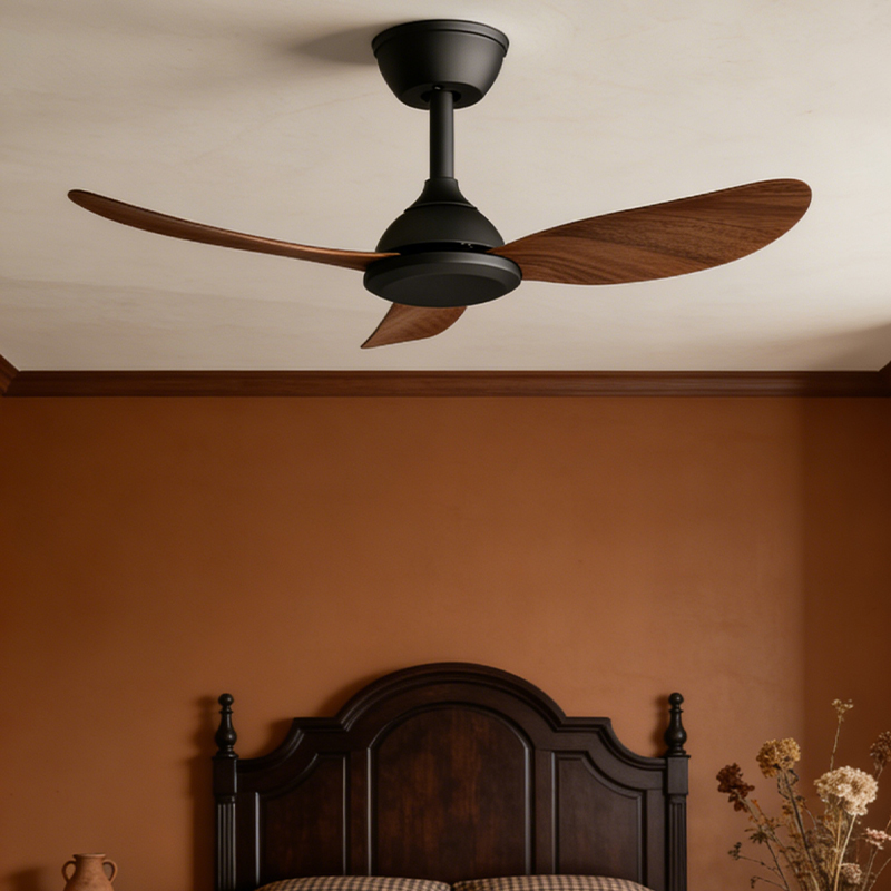 DC Copper Motor 6 Speed Ceiling Fan with Straight Blades Energy Saving Quiet Operation for Office