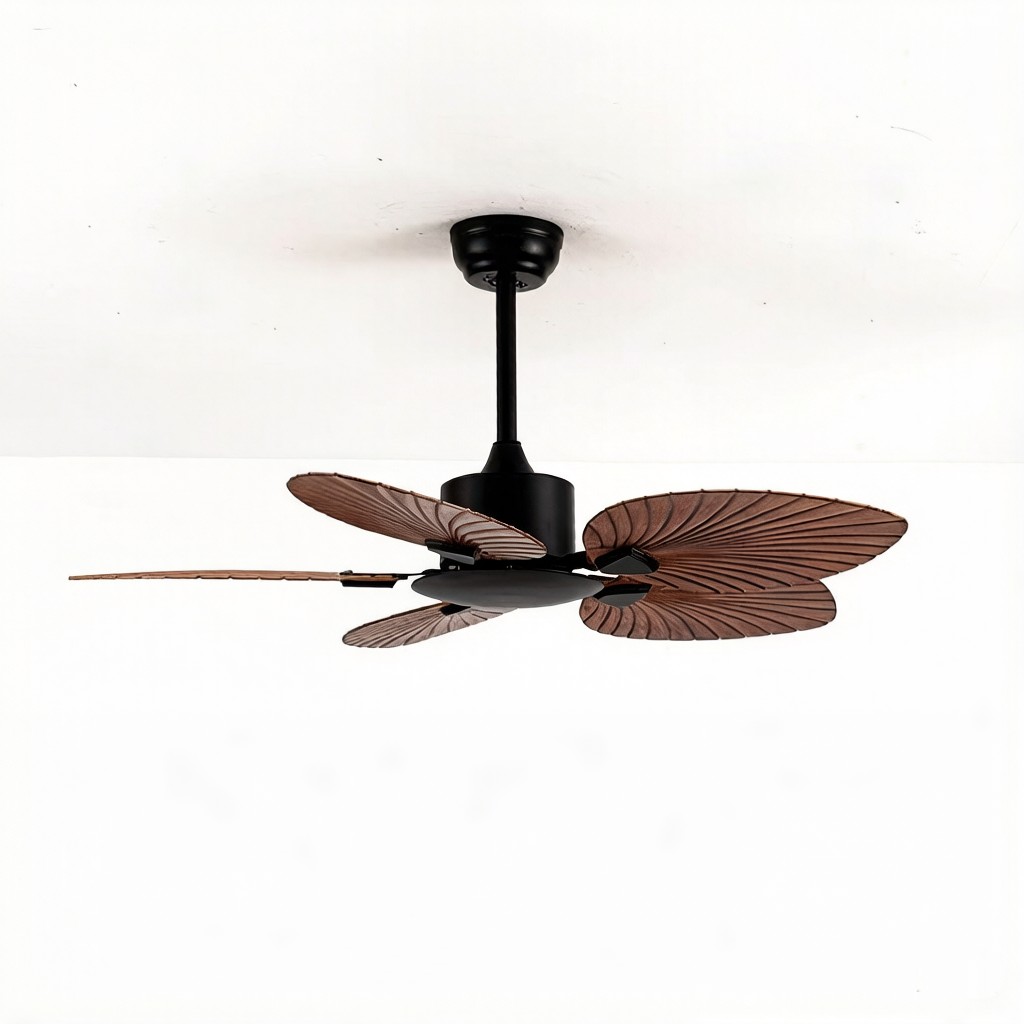 52 Inch Large Wind Power Ceiling Fan ABS Blades Decorative Electric Fans Without Light for Restaurant, Living Room