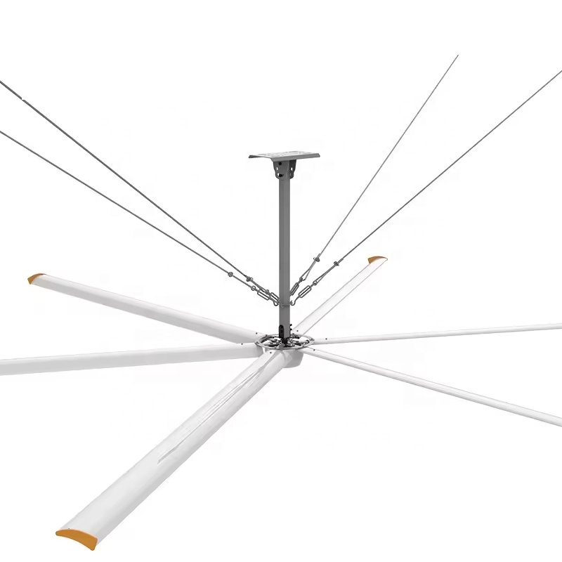 Kale High Volume Low Speed Industrial 1500w 12ft HVLS Fan Large Blades BLDC Big Ceiling Motor Fan