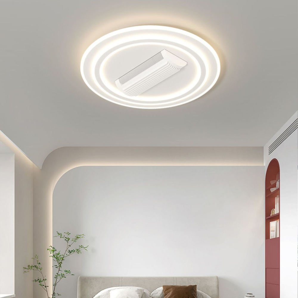 Modern Designer Luxury Decorate Room or Hotel Ceiling Fan Light Recessed SmartWith Remote Control LED Ceiling Fan Light