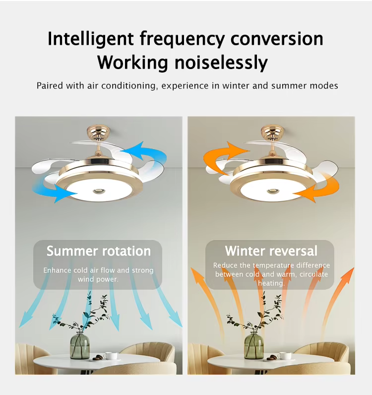 Modern Round LED Light Ceiling Fan 6