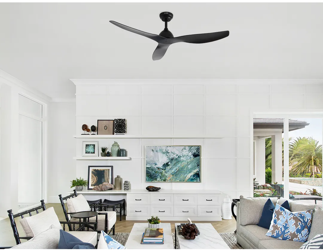 Ceiling Fan with DC Motor High Speed Smart Modern White 52 Inches Ceiling Fan