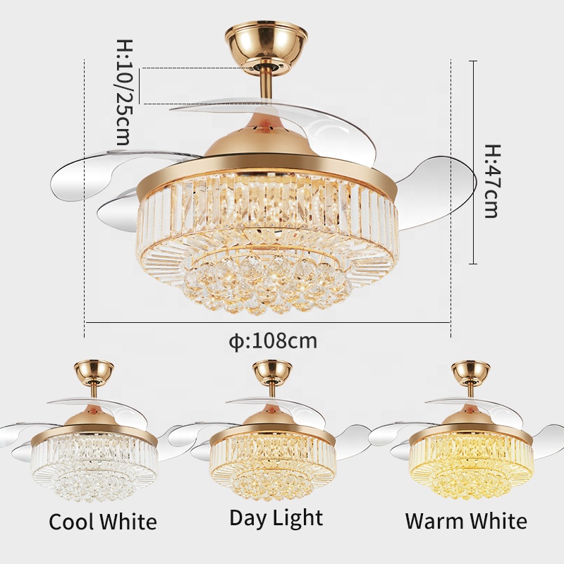Good Prices Hanging Decor Light with Ceiling Fan Decorated Pendant Full Fancy Led Ceiling Light and Fan for Indoor Home
