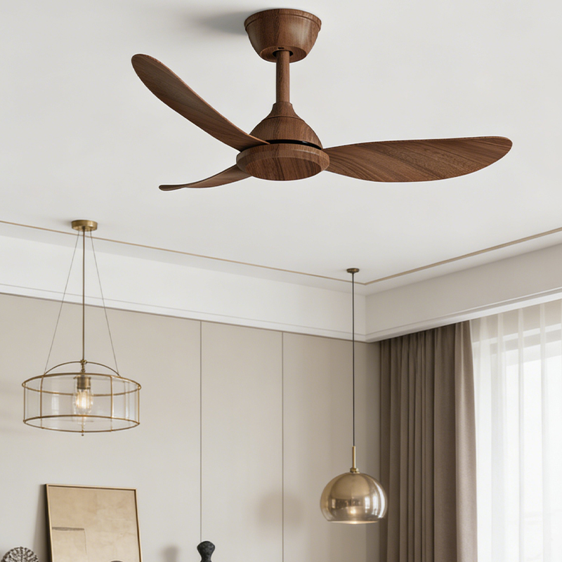 Full Copper Motor 6 Speed DC Inverter Ceiling Fan with Straight Blades Energy Saving Quiet Operation Home Office Use