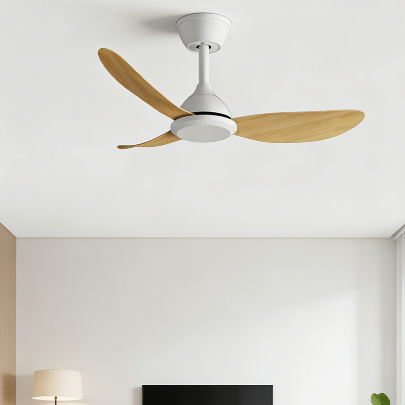 Plastic Motor 6 Speed LED Ceiling Fan with 3 Blades Energy Saving Quiet Operation for Home