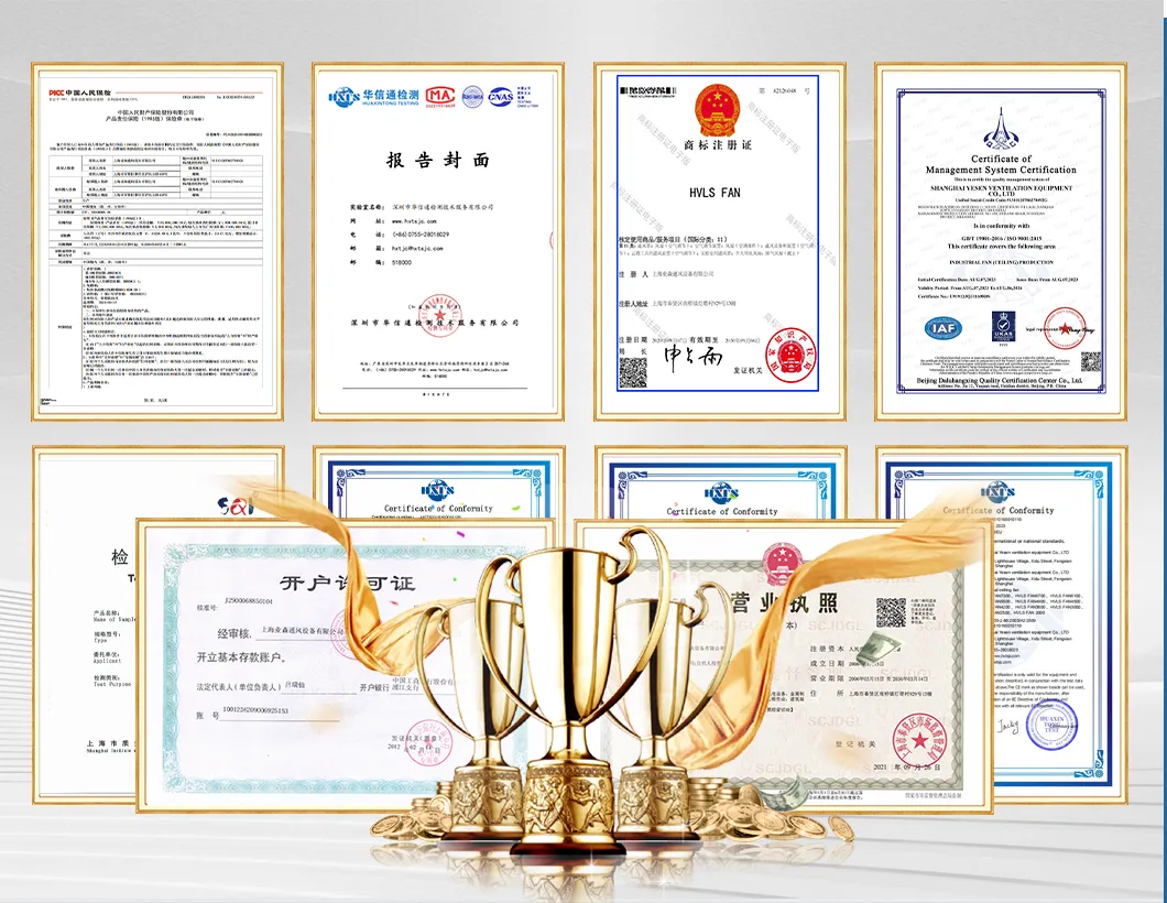 Commercial Quiet Big Ceiling Fan Industrial Cooling Solution DC Permanent Magnet Synchronous Motor Industrial Ceiling Fan