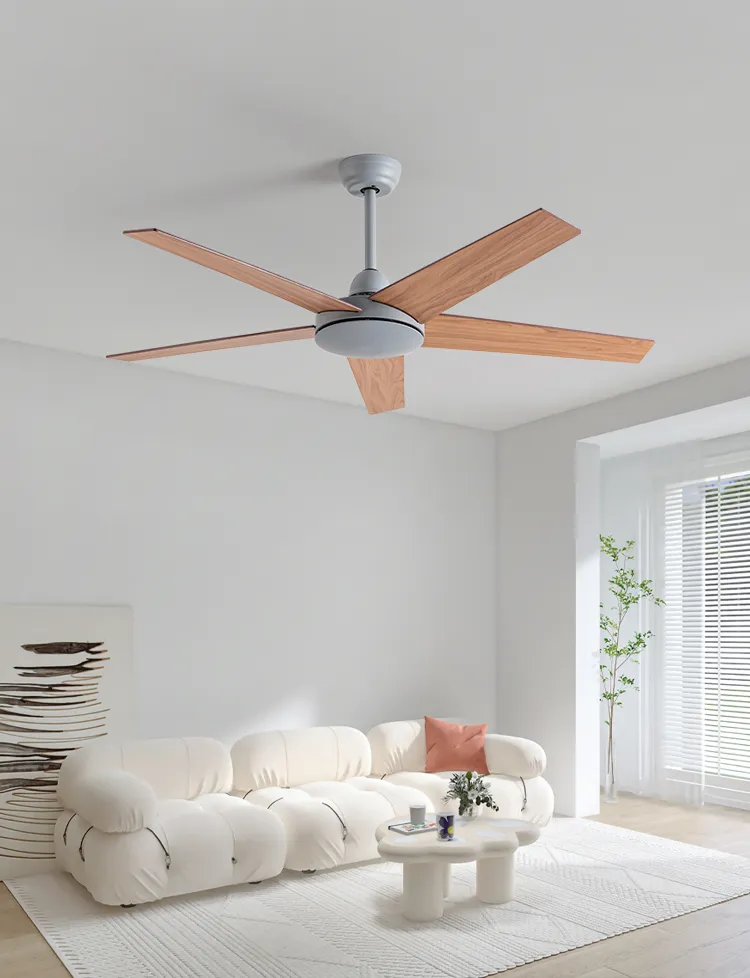 Nordic Wooden Blade Modern Ceiling Fan Without Light