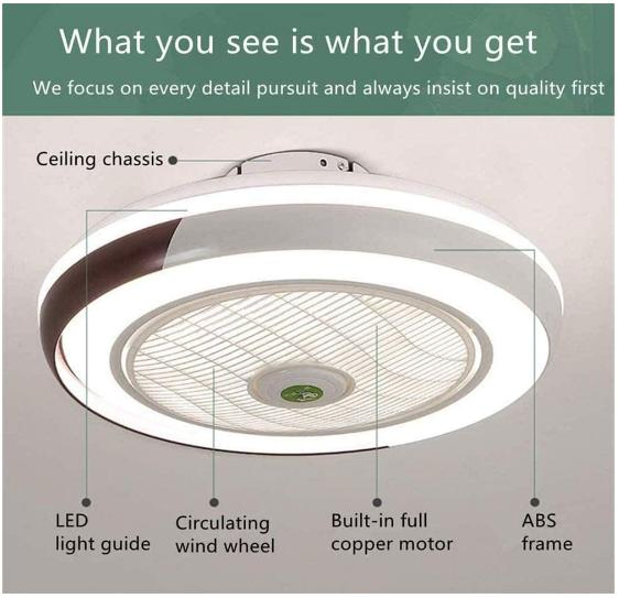Ceiling Fans with Lamps, Low Profile Ceiling Fan with Light and Remote
