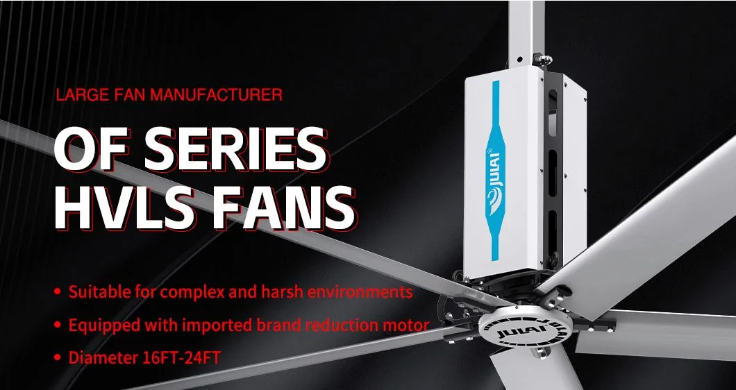 24FT 1.5kw Hvls Industrial Large Ceiling Fan for Warehouse Ventilation